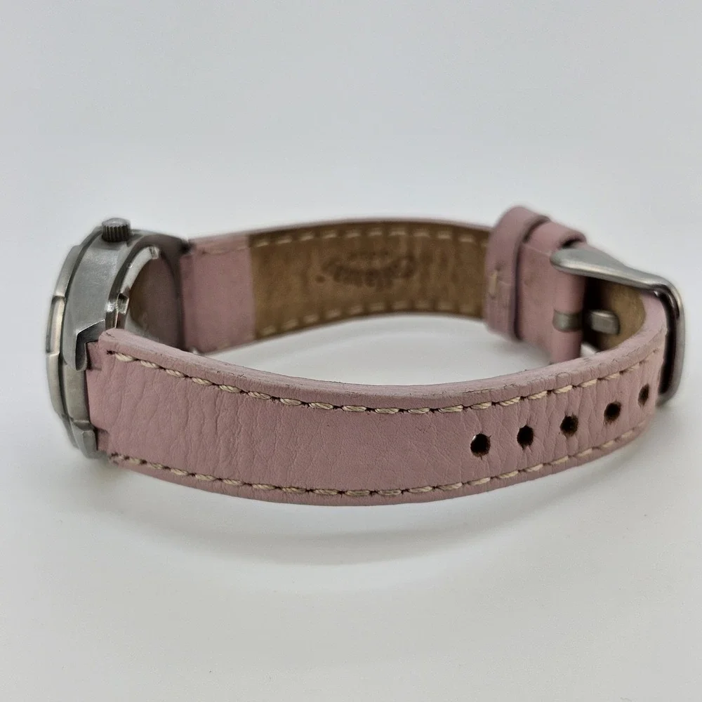 Callaway Golf Watch Women's 28MM Pink Dial Date Pink Leather Bands New Battery‎
